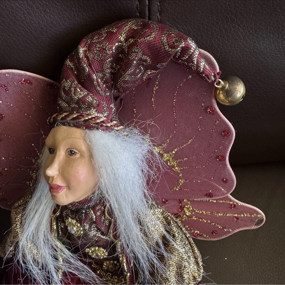 NWT Vintage Winward Holidays Fairy Holiday Doll Velvet Shelf Sitter Figurine - Picture 4 of 7